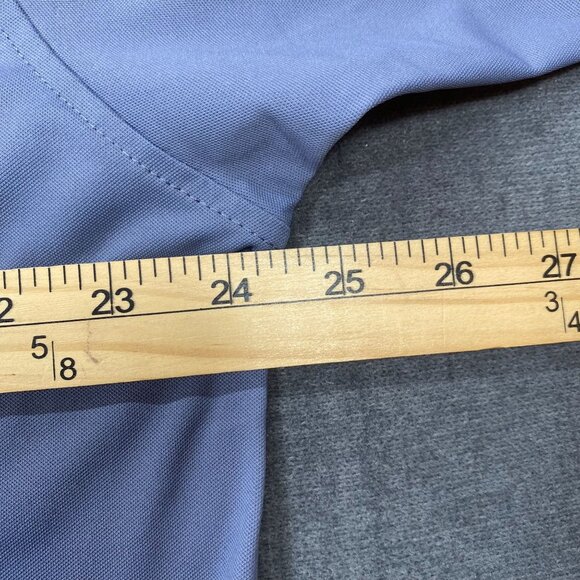 Footjoy Light Blue Golf Performance Polo Shirt Floral Print Mens Size Large - Picture 12 of 12